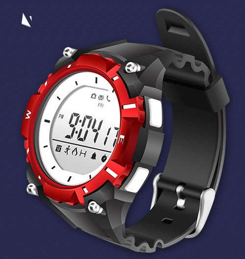 Waterproof Bluetooth Health & Fitness Tracker Sports Watch - Red