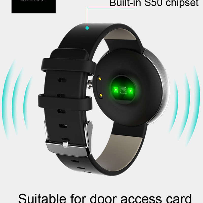 Blood Pressure Heart-Rate Smart Health Bracelet [FBH09] - Gold Face/Pink Strap
