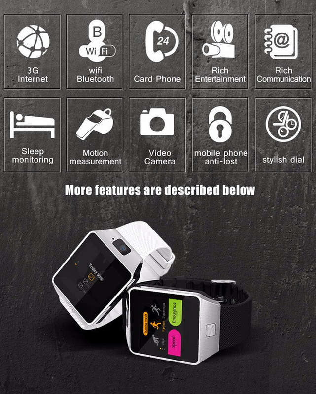 FBQW09 Full Android 3G/WiFi Smartwatch-Phone - Silver