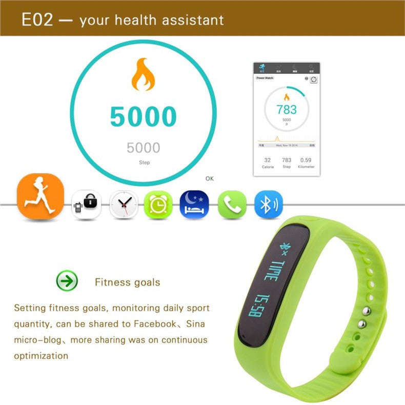 Bluetooth Smart Bracelet/Fitness Tracker - Black