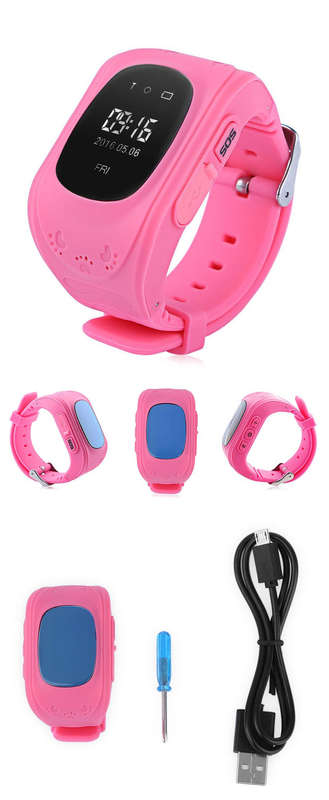 Kids' Bluetooth GPS Tracking Smart Watch - Pink