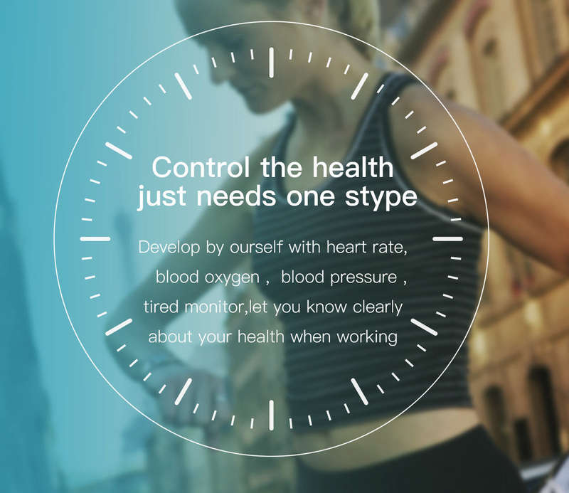 BLOOD PRESSURE + OXYGEN + HEART RATE HEALTH FITNESS SMARTWATCH/BRACELET/TRACKER - Blue