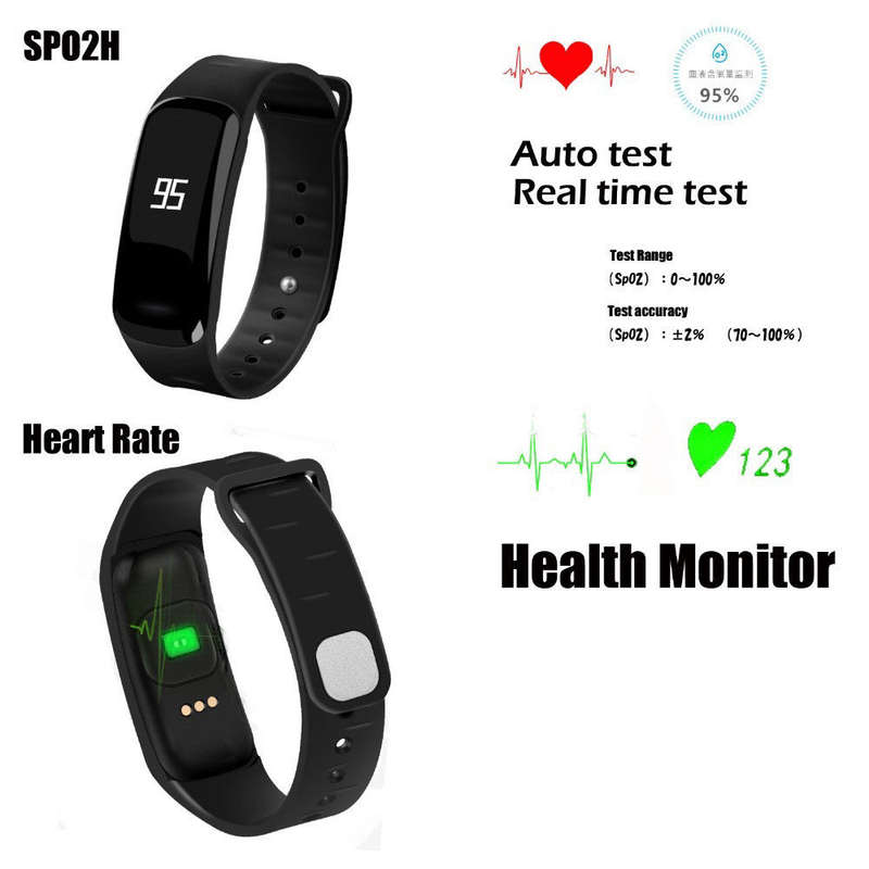 BLOOD PRESSURE + OXYGEN + HEART RATE HEALTH FITNESS SMARTWATCH/BRACELET/TRACKER - Blue