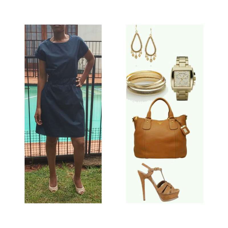 Beautiful Casual Navy Dress - medium