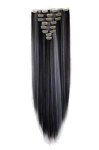 FIRSTLIKE 26" 145g Straight Natural Black Mix Silver...