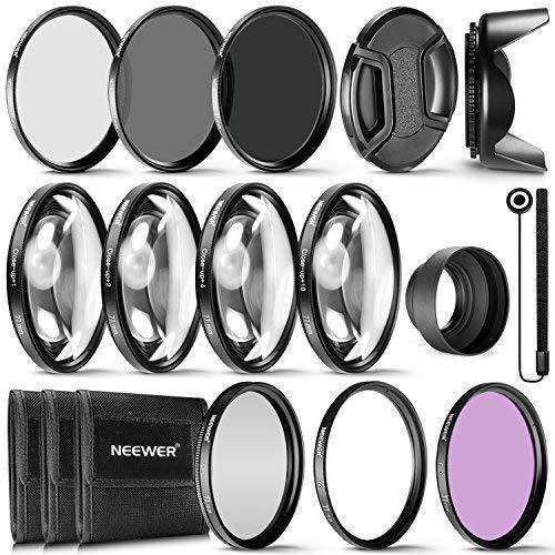 Neewer 77MM Lens Filter and Accessory Kit: UV CPL FLD Filters, Macro Close Up Filter Set(+1 +2 +4 +1