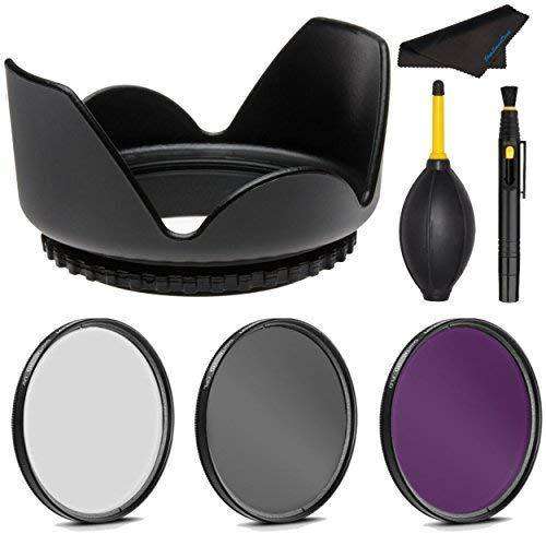 PRO 72mm Filter Kit + PRO 72 mm Tulip Lens Hood for Canon EF-S 18-200mm f/3.5-5.6 IS - 72 mm Polariz