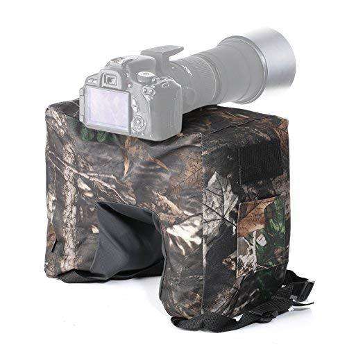 Movo Photo THB02 Camouflage Camera Lens Bean Bag with Head Mounting Plate - Mossy Oak (Fullsize)