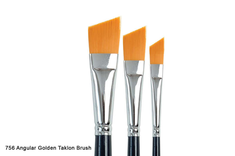 758 Golden Taklon Angular Brush - 4