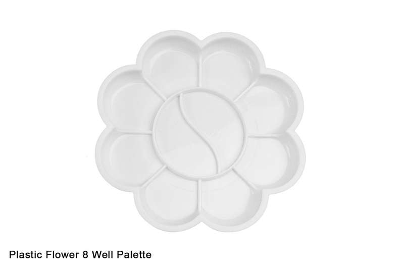 8 Well Flower Plastic Palette