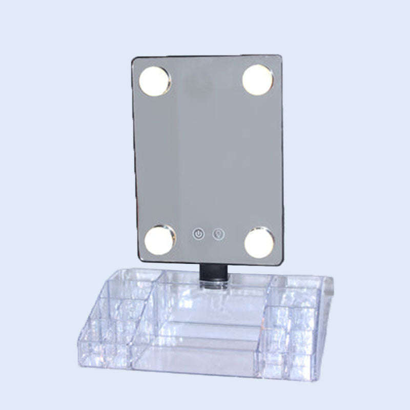 4 Lights Acrylic Makeup Organizer Lipstick Storage with Sensor Switch
