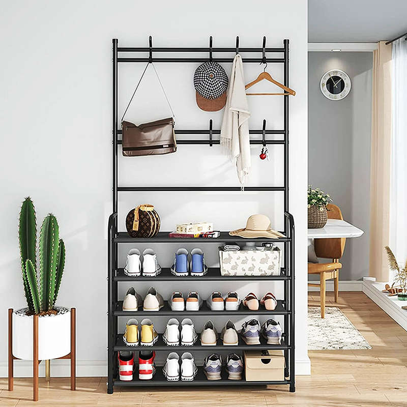 Multifunctional Shoe Storage Organizer  (60 x 26 x 172cm) - Black