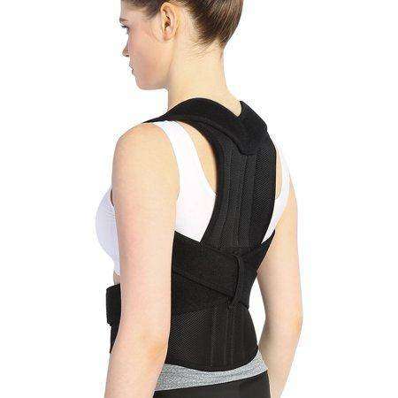 Back Pain Posture Corrector - Medium / Plain Black