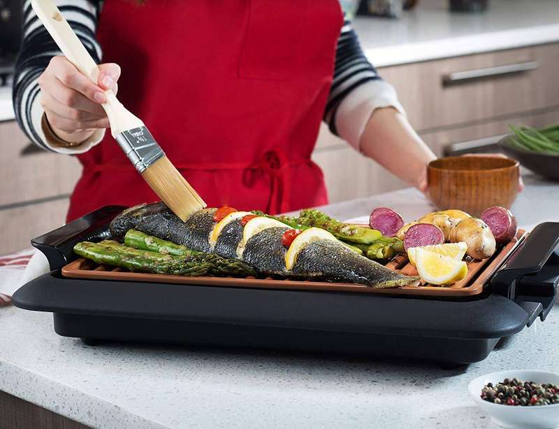 Electric Smoke Less Grill Titanium