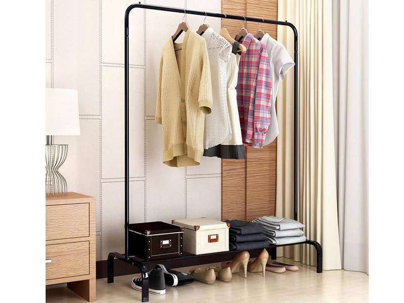 Metal Single Pole Clothes Rack