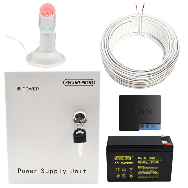 Ajax Alarm Status 12V LED Kit Including Battery Backup