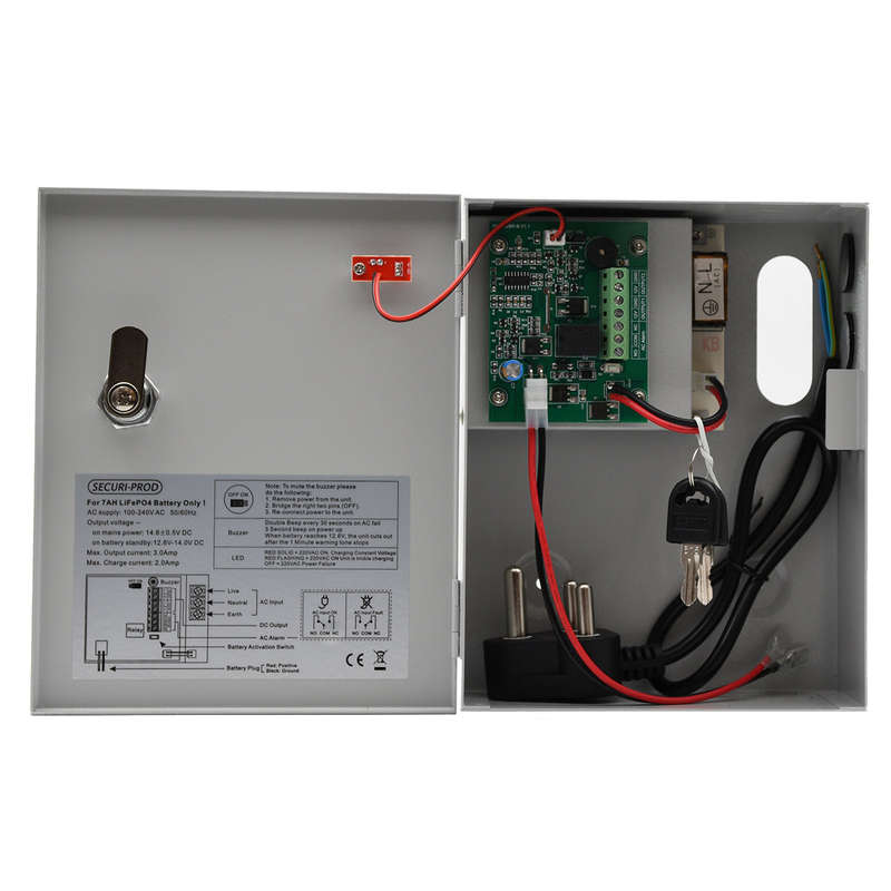 Securi-Prod 3Amp Lithium Battery Backup Power-Supply