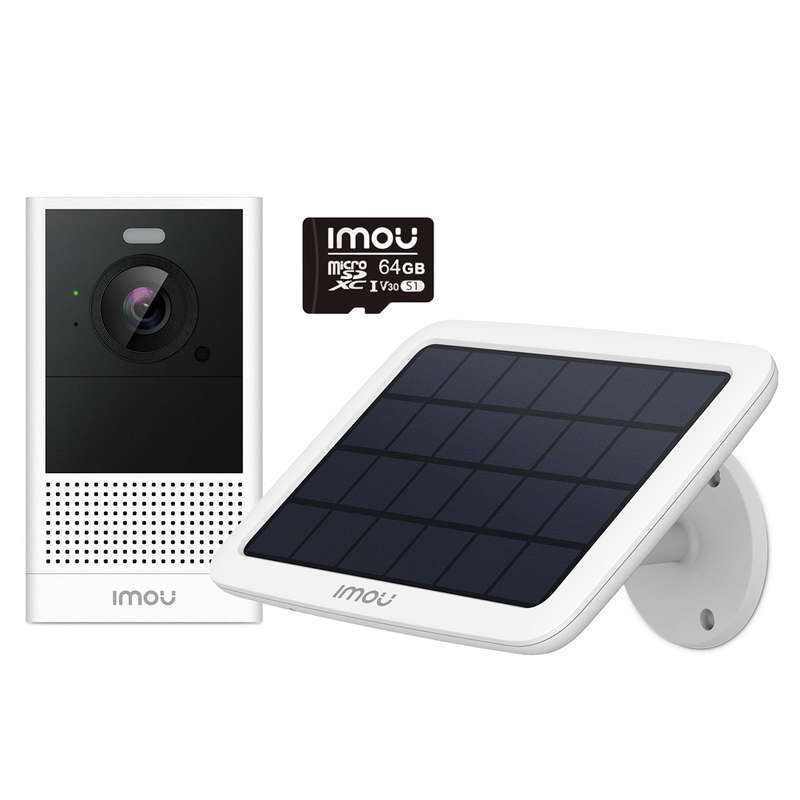 Imou Cell 2 4MP Wire Free Camera + Solar Panel + Imou 64GB Micro SDXC Card