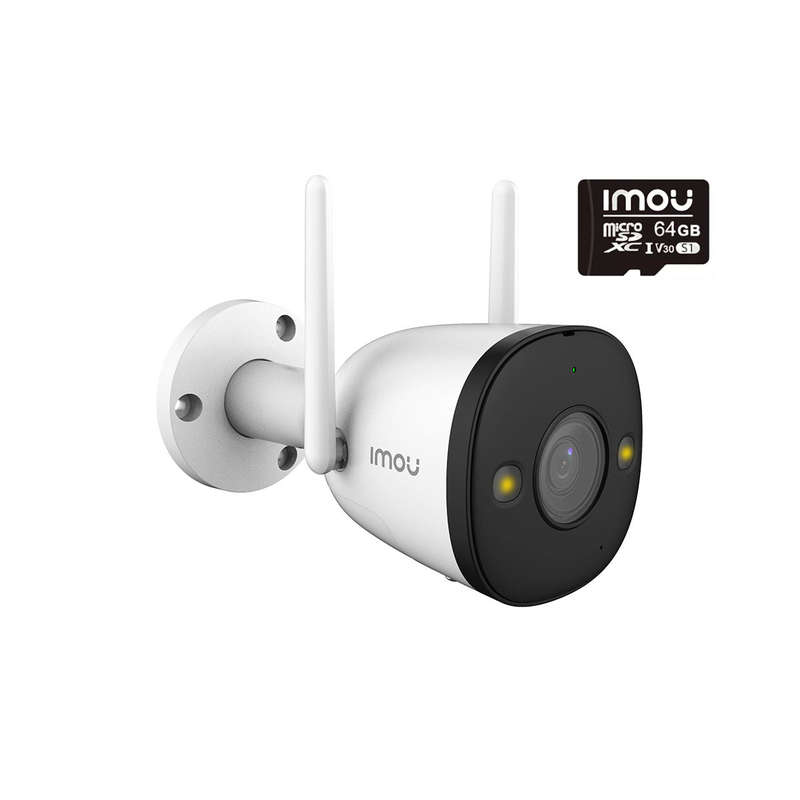 Imou Bullet 2 Wi-Fi Camera 1080P + Imou 64GB Micro SDXC Surveillance Card