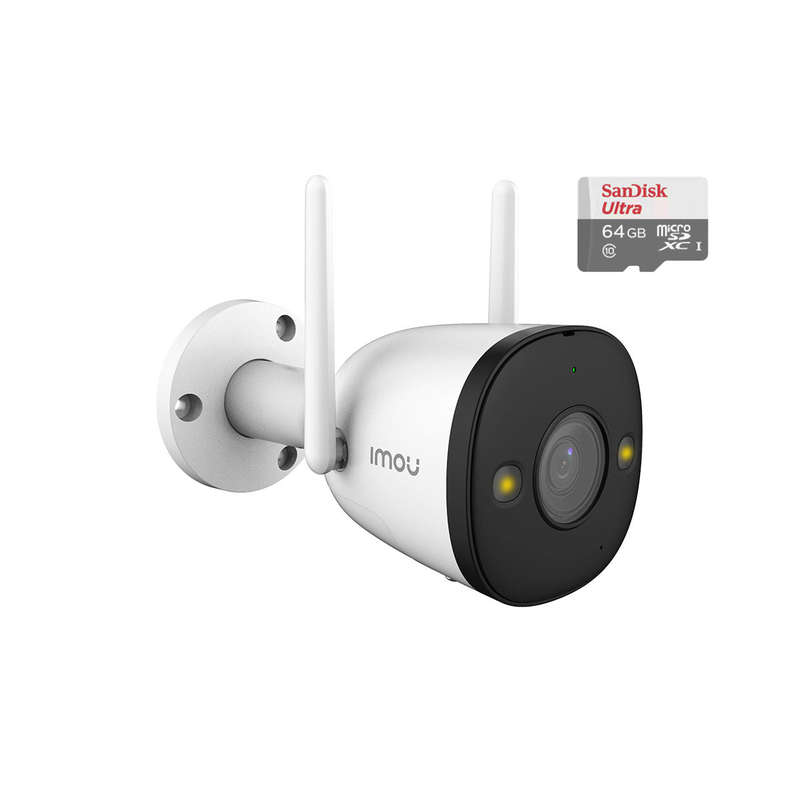 Imou Bullet 2 Wi-Fi Camera 1080P + SanDisk Ultra 64GB Micro SDXC Card
