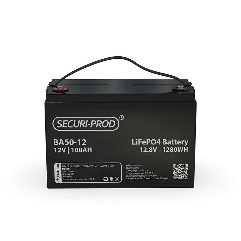 Securi-Prod Lithium Iron Phosphate (LiFePO4) Battery 12.8V 100AH
