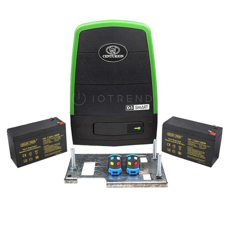 Centurion D5 SMART Gate Motor with Batteries and Remotes