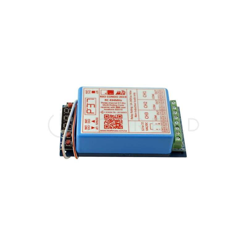 ET 3 Channel Rolling Code Receiver Condo 434mHz