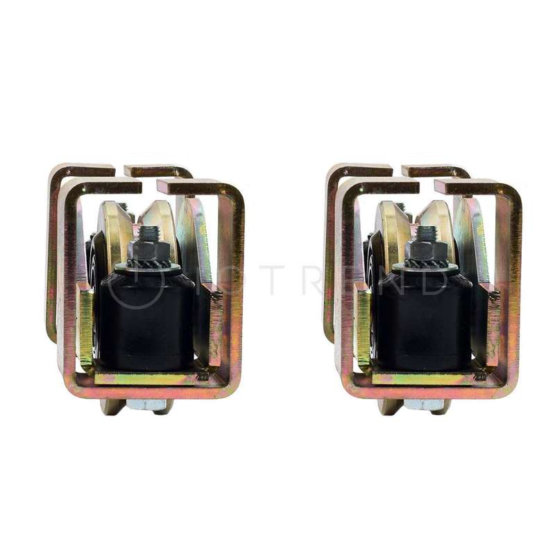 GateshoX Sliding Gate Wheel Set 80mm Electroplated Including End Stopper