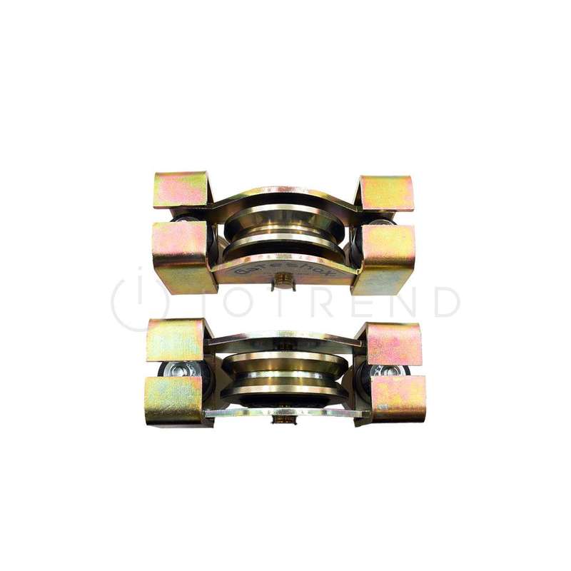 GateshoX Sliding Gate Wheel Set 80mm Electroplated Including End Stopper