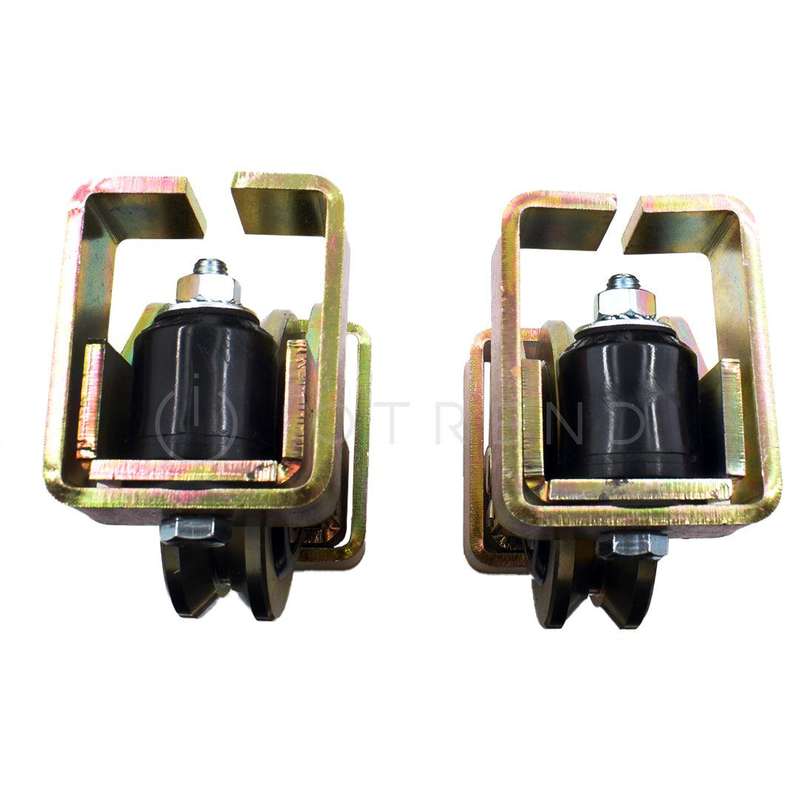 GateshoX Sliding Gate Wheel Set 80mm Electroplated Including End Stopper