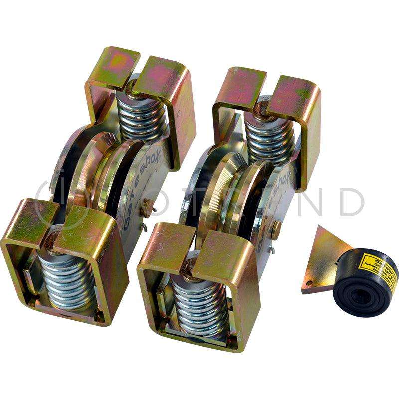 GateshoX Sliding Gate Wheel Set 80mm Electroplated Including End Stopper