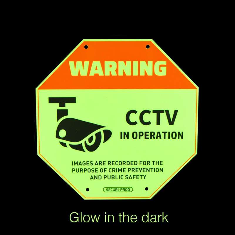 Securi-Prod Luminous CCTV Warning Sign - Small
