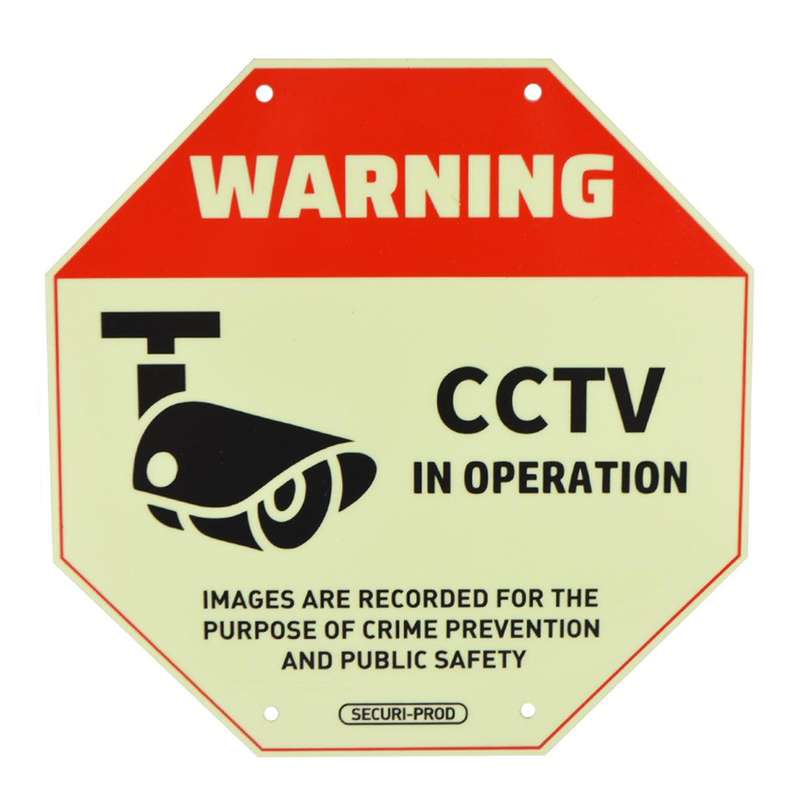 Securi-Prod Luminous CCTV Warning Sign  Large