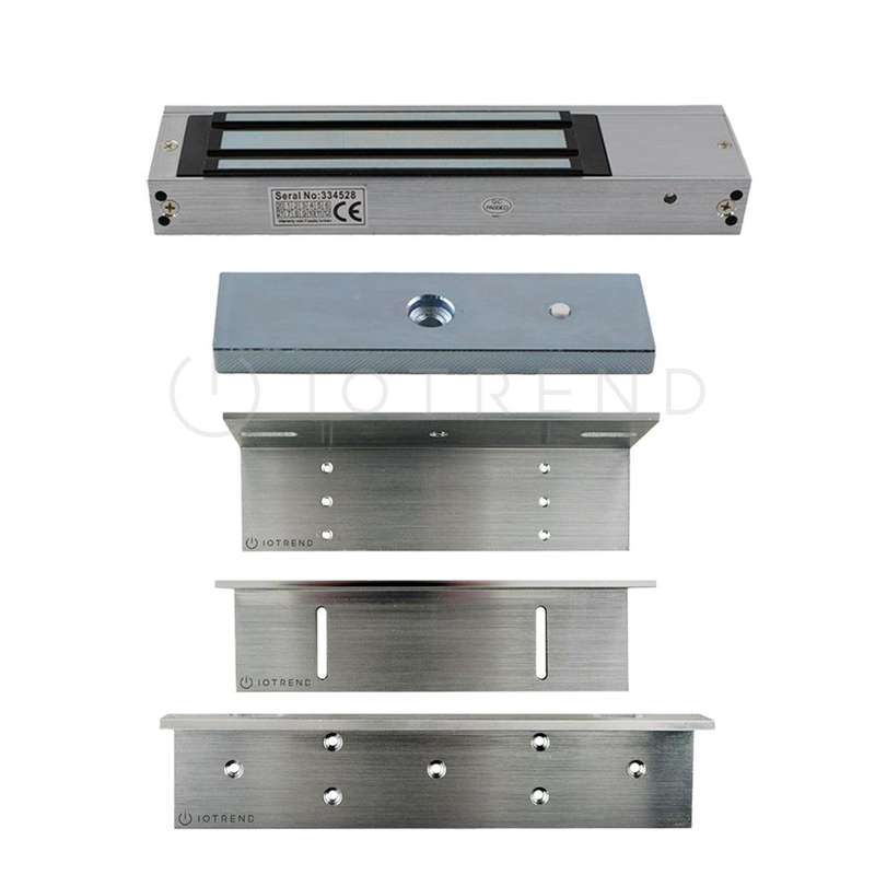 Magnetic Lock 320Kg Holding Force 12/24VDC with Indicator Light and ZL Bracket