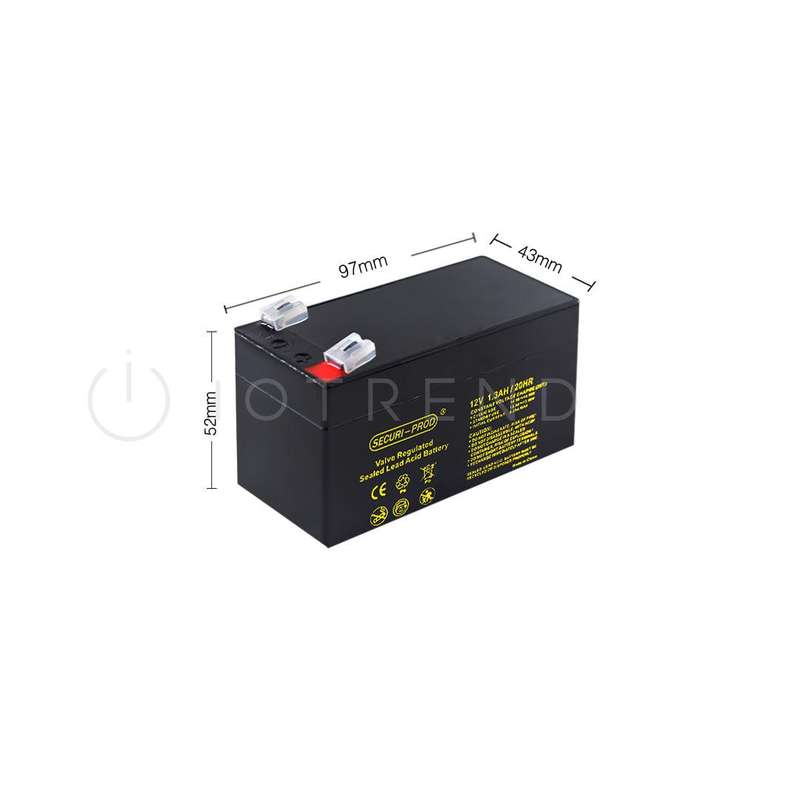 Securi Prod Rechargeable sealed lead acid battery 12V 1.3AH