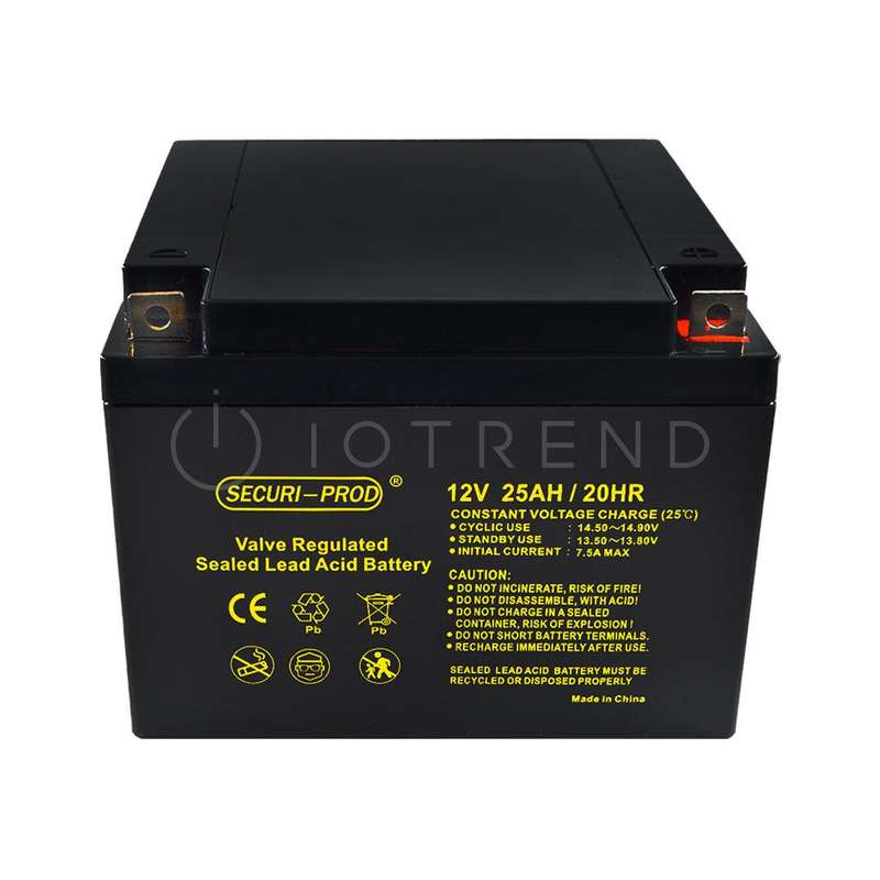 Securi-Prod Rechargeable Sealed Lead Battery 12V 25AH