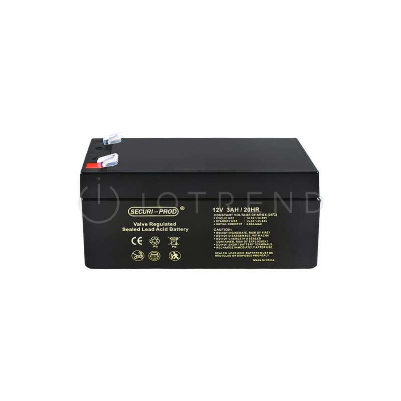 Securi Prod Rechargeable Sealed Lead Acid Battery 12V 3AH