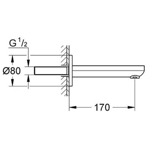 GROHE Eurosmart Cosmopolitan Bath Spout