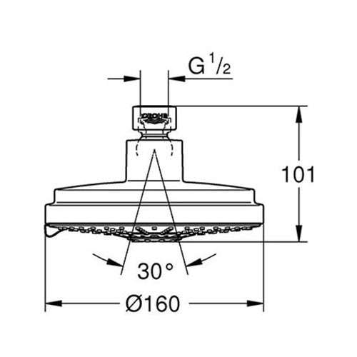 GROHE Rainshower® Cosmopolitan 160 Shower Head