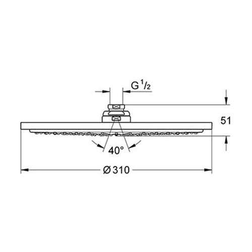 GROHE Rainshower® Cosmopolitan 310 Shower Head