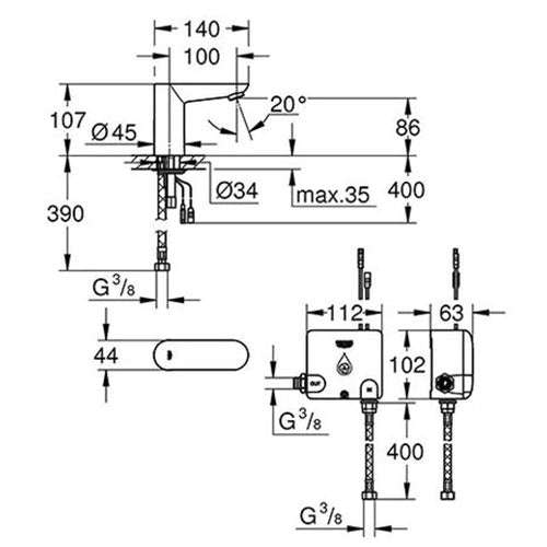 GROHE Euroeco Ce Powerbox