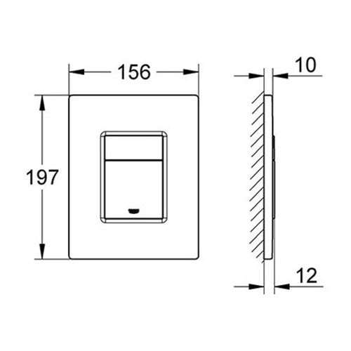 GROHE Skate Cosmopolitan Wc Wall Plate Alpine White