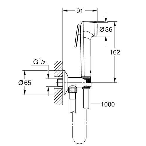 GROHE Tempesta-F Trigger Spray Wall Holder Set