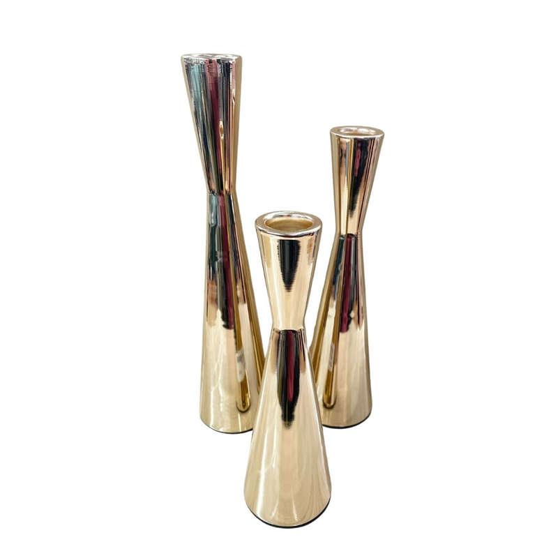 Candle Holders - 3pc Metal