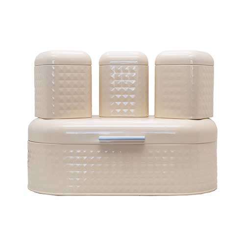Bread Bin & Canister Set - Diamond design