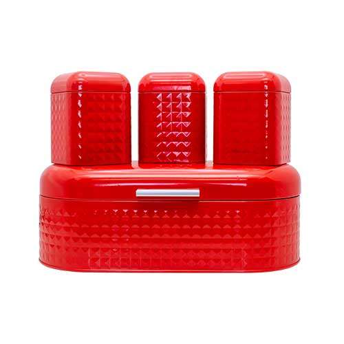 Bread Bin & Canister Set - Diamond design