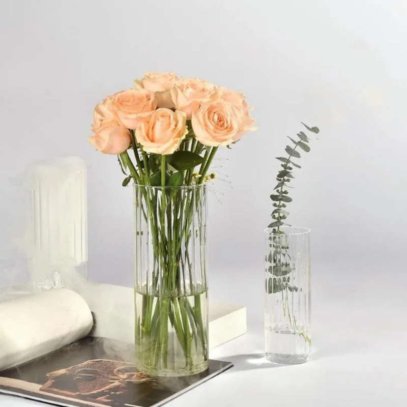 Fluted Glass Vase 29cm