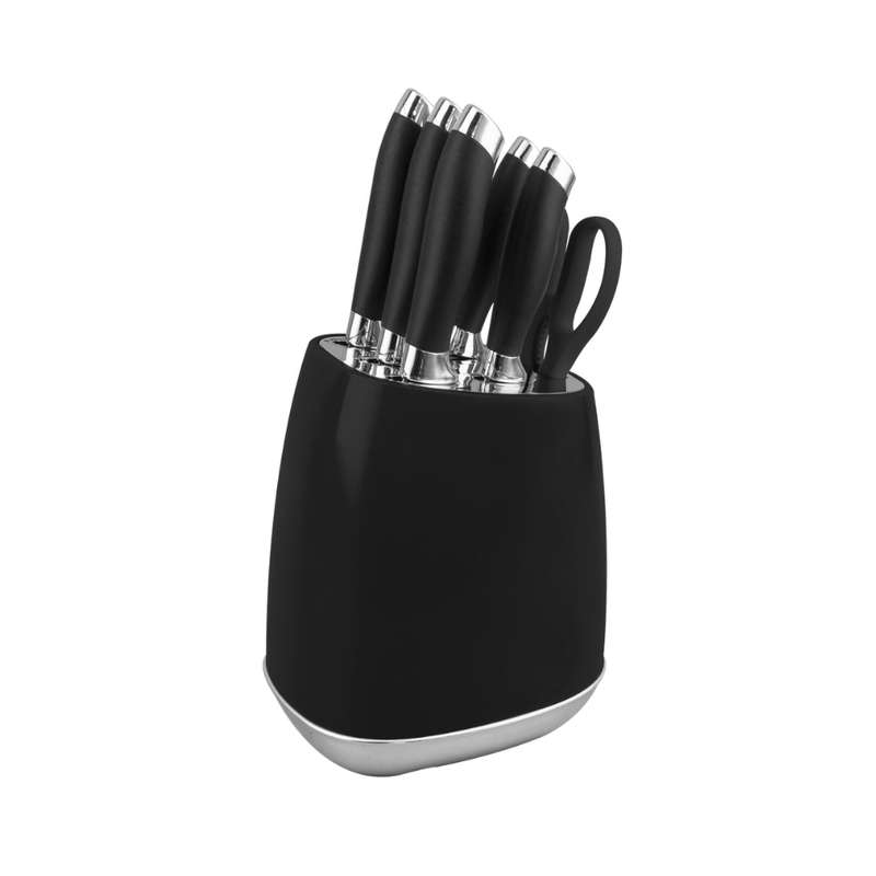 Milano Knife Set 7pc Silver Trim