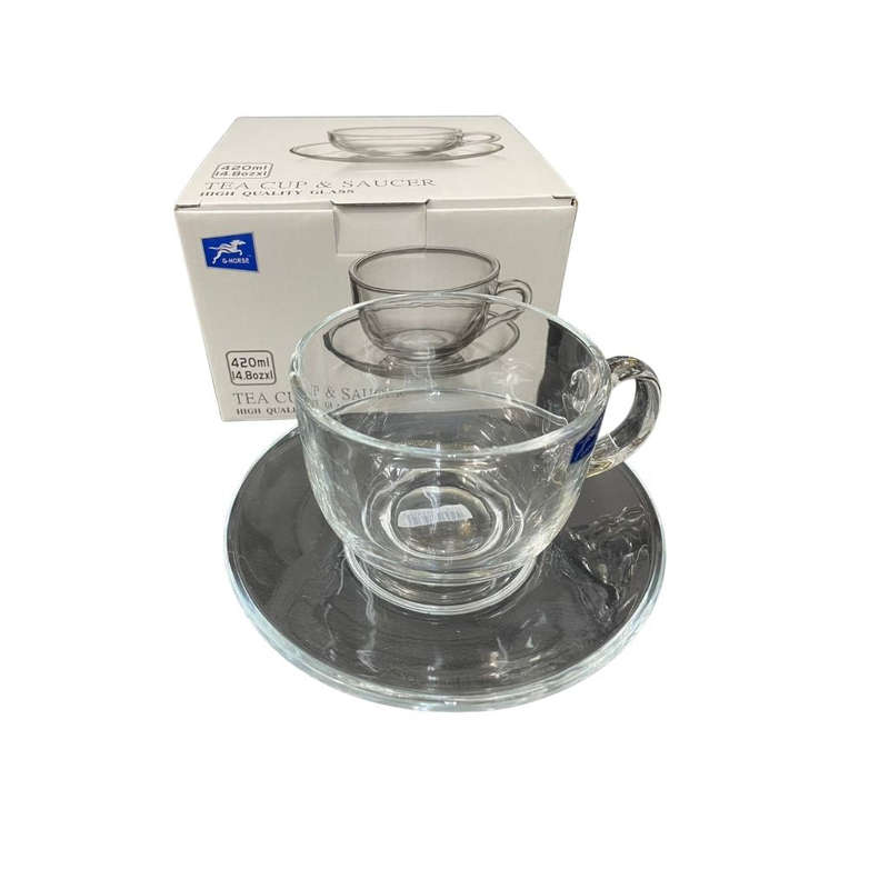 Tea Cups and Saucers - High Quality Glass