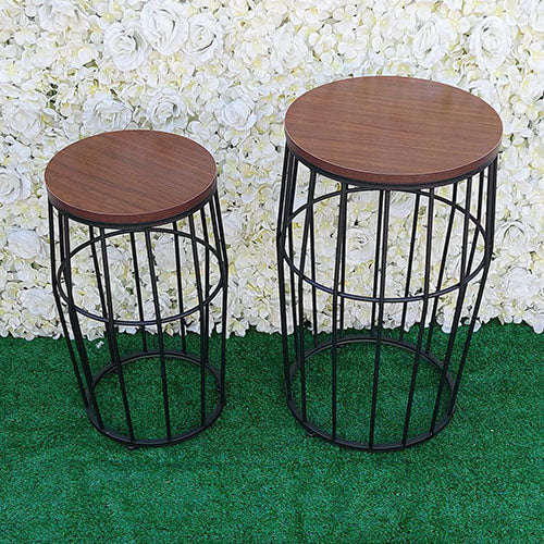 Server Tables - Bennet Side Table Set Round Black